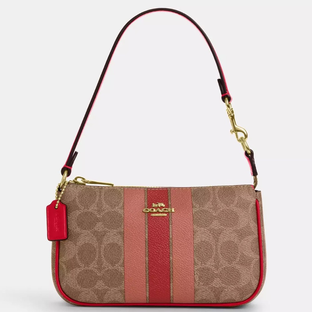 NWT Coach Nolita 19 In Signature Canvas With Stripe ♥️